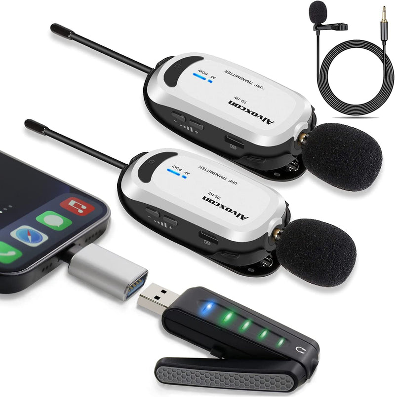 Safa Computers  Lavalier i18 Wireless 2 Microphone for Iphone